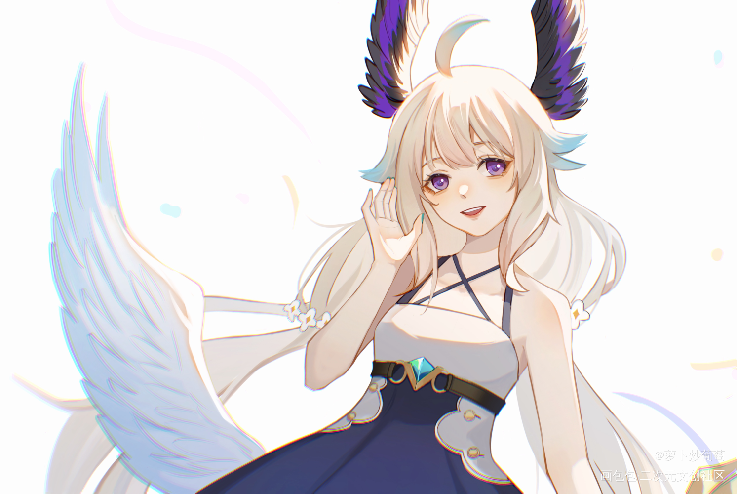 天堂鸟Enna Alouett_同人nijisanjienVtuber绘画作品