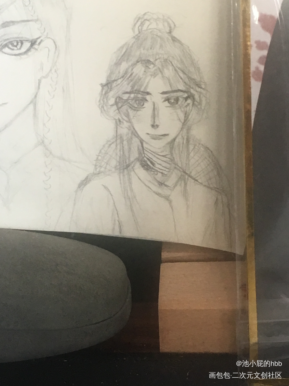 怜怜_天官赐福摸鱼页古风绘画作品