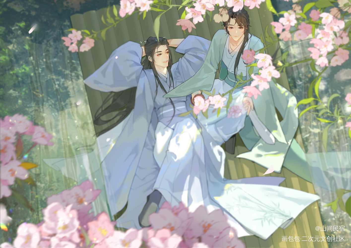 春水_山河令温周温客行周子舒绘画作品