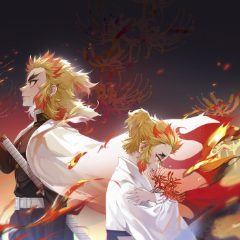 鬼灭之刃炼狱杏寿郎绘画作品