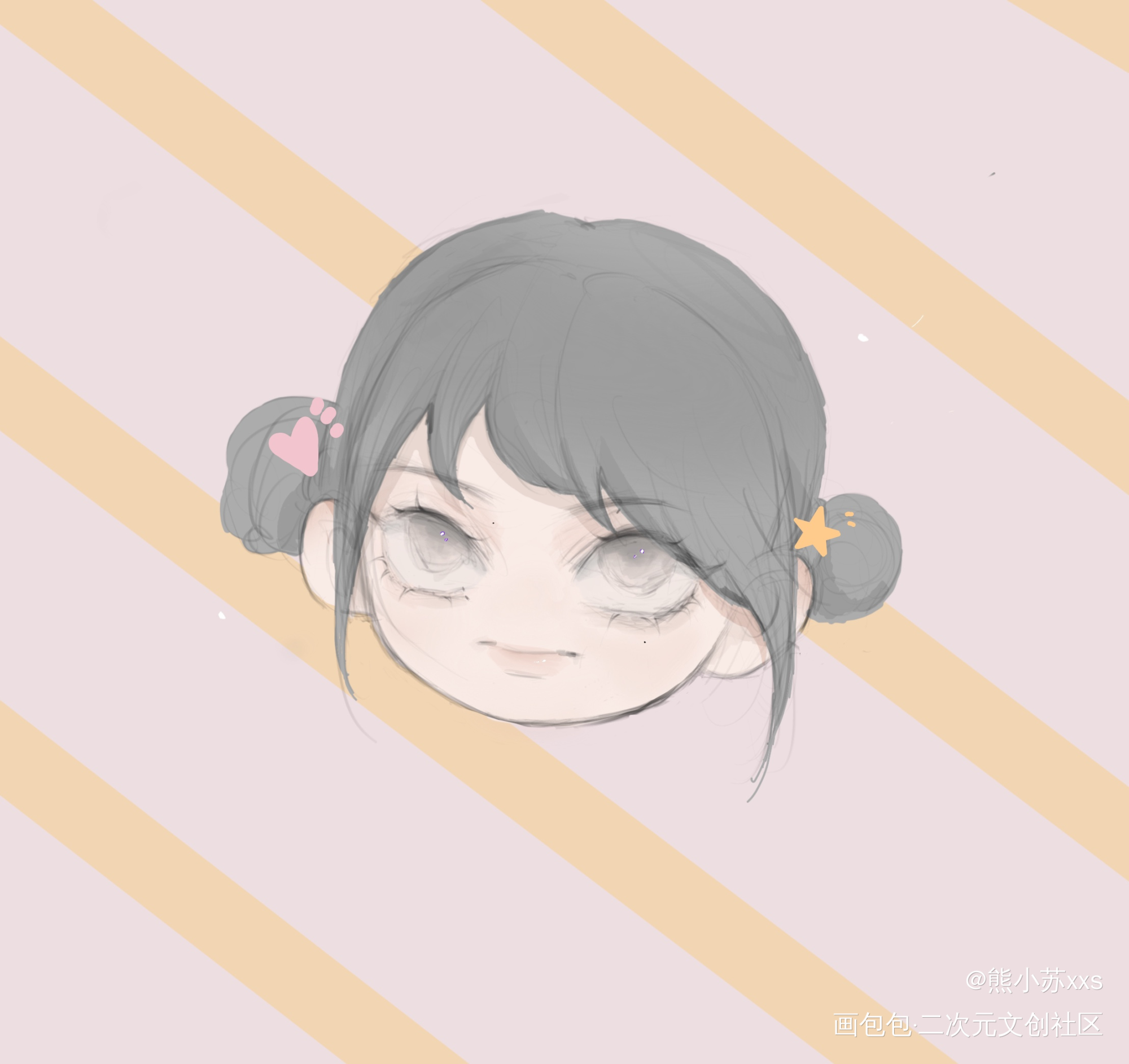 qq头_手绘Q版摸鱼绘画作品