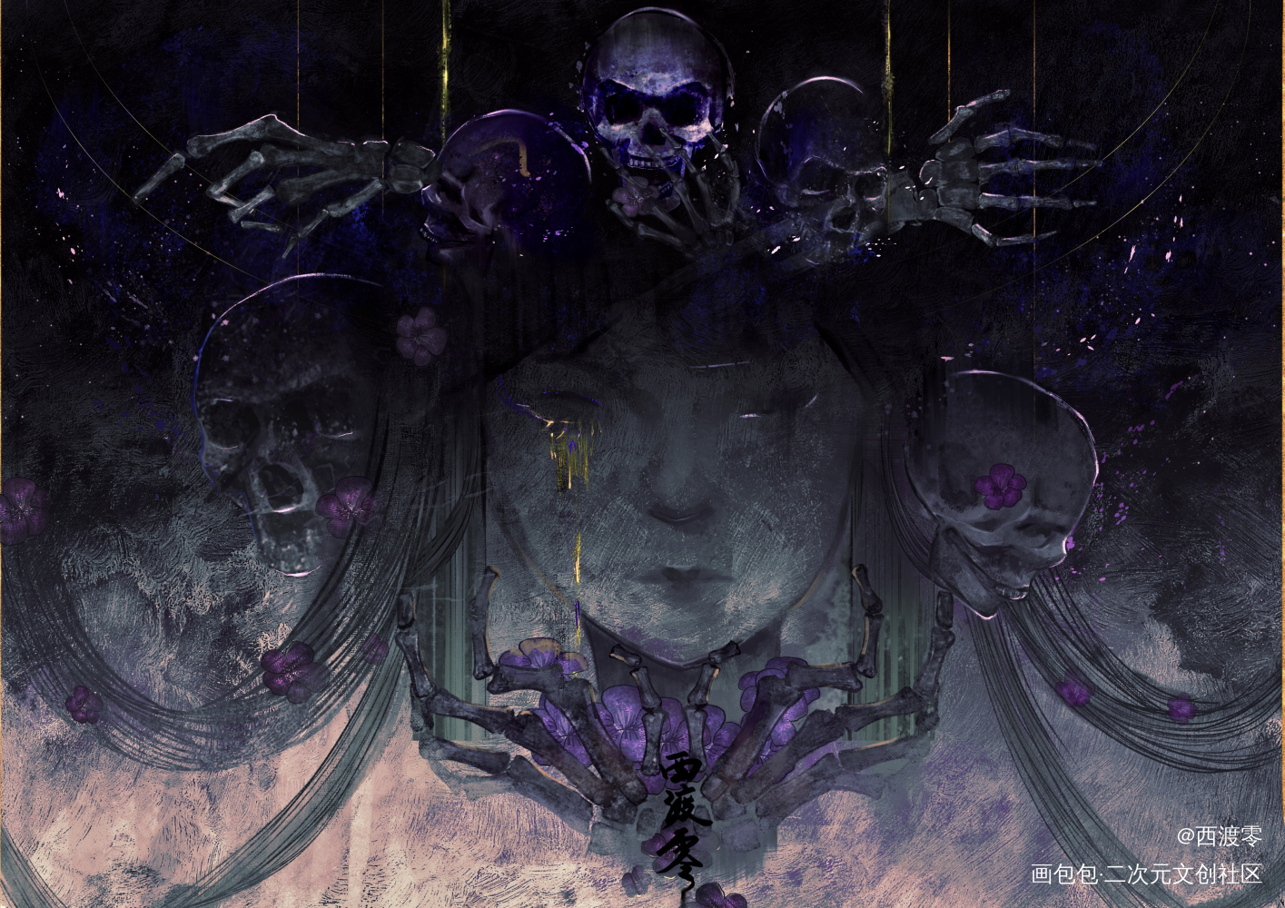 描述我最近的心情_古风厚涂插画绘画作品