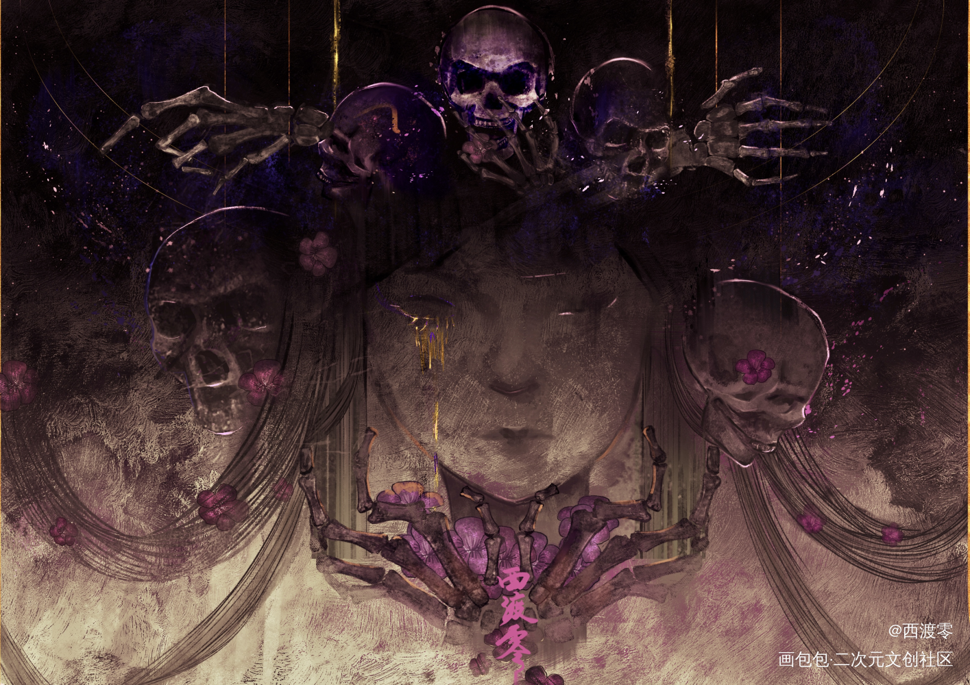 描述我最近的心情_古风厚涂插画绘画作品