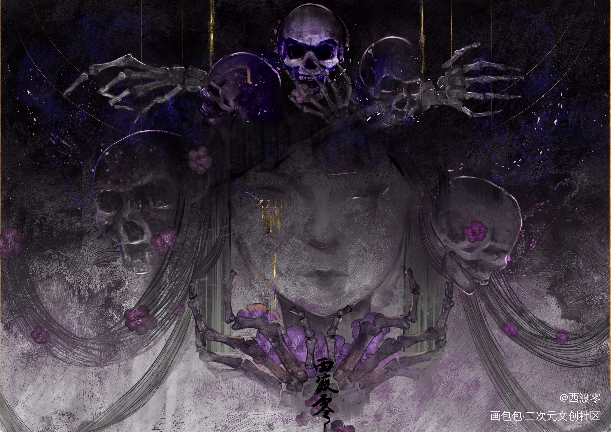 描述我最近的心情_古风厚涂插画绘画作品