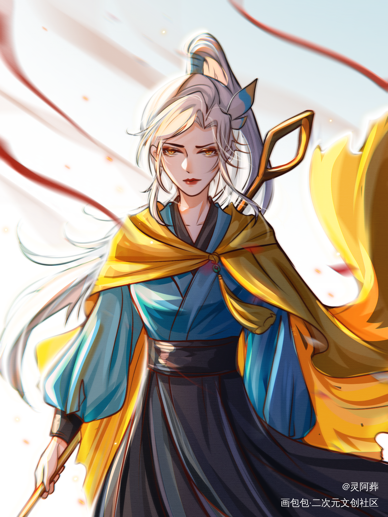 光遇｜高将军_光遇手绘古风平涂插画同人光遇sky绘画原创绘画作品