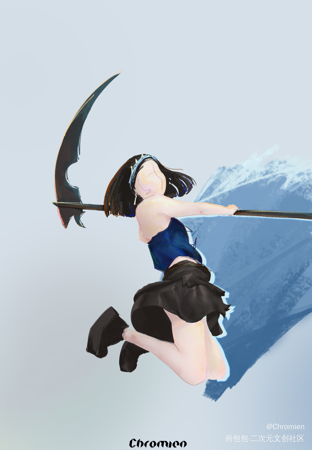 摸_摸鱼页插画绘画作品