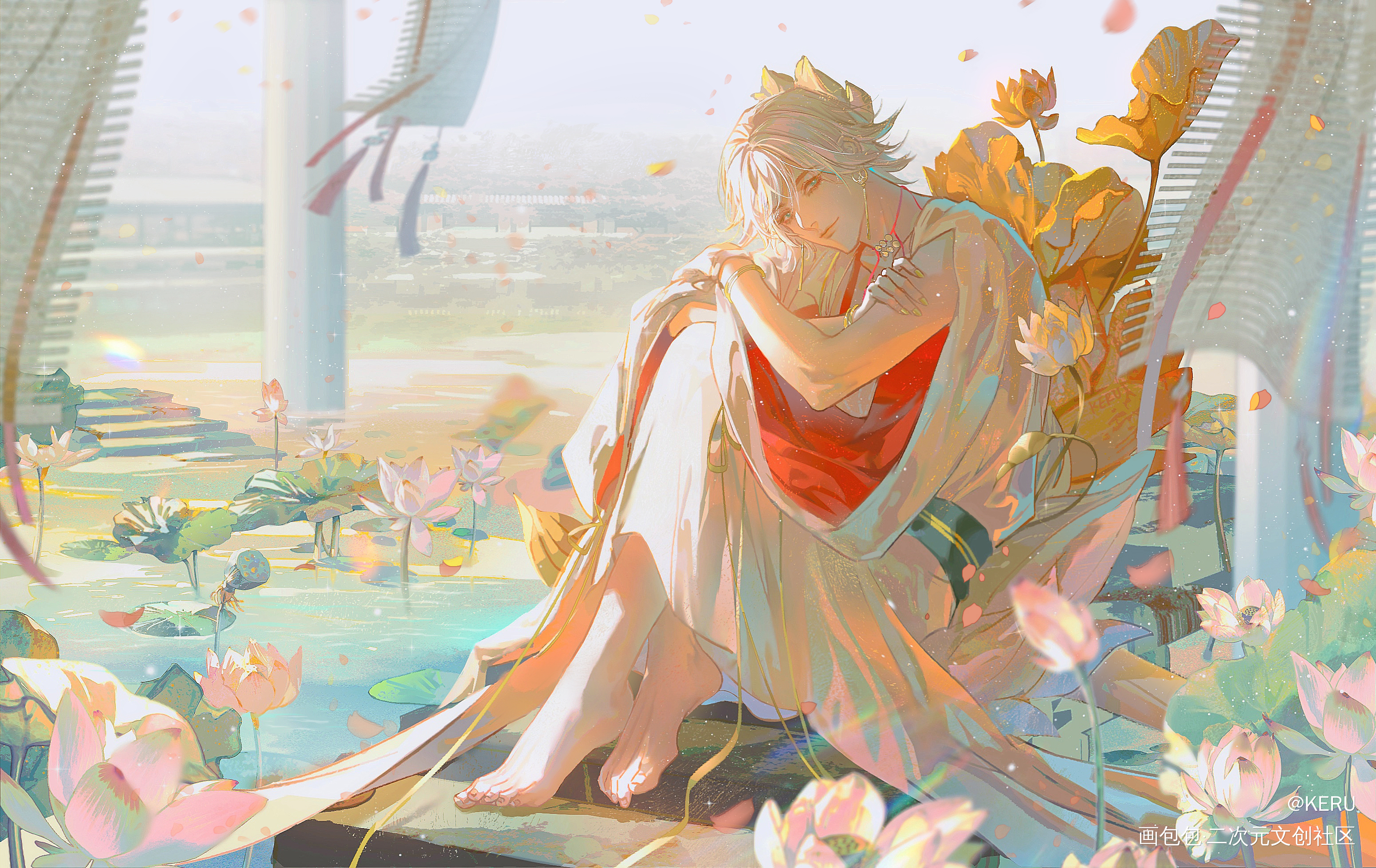 帝释天_阴阳师日系插画帝释天绘画作品