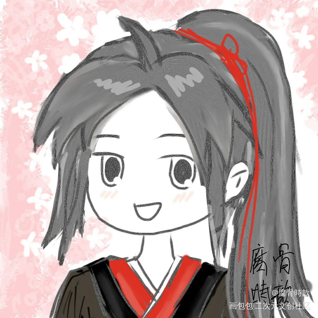 桃花羡_魔道祖师魏无羡摸鱼页绘画作品