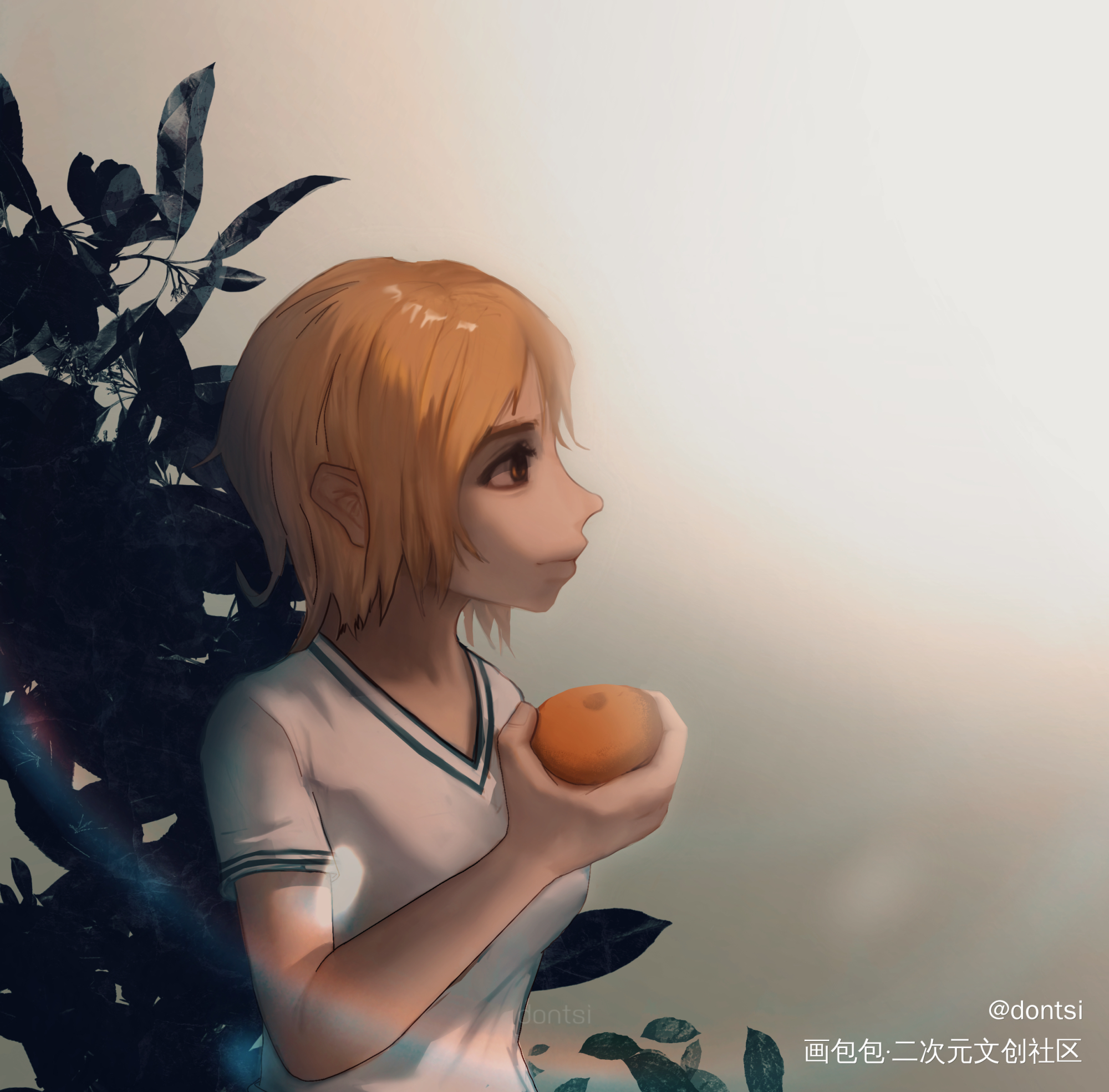 娜美_海贼王娜美半厚涂动漫同人单人同人二创航海王绘画作品