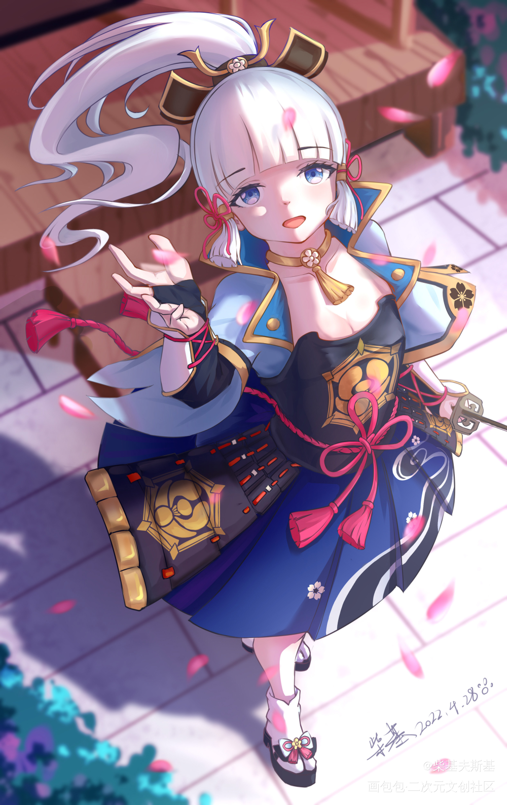 神里绫华_原神神里绫华板绘涂日系求点评我要上首推插画同人绘画作品