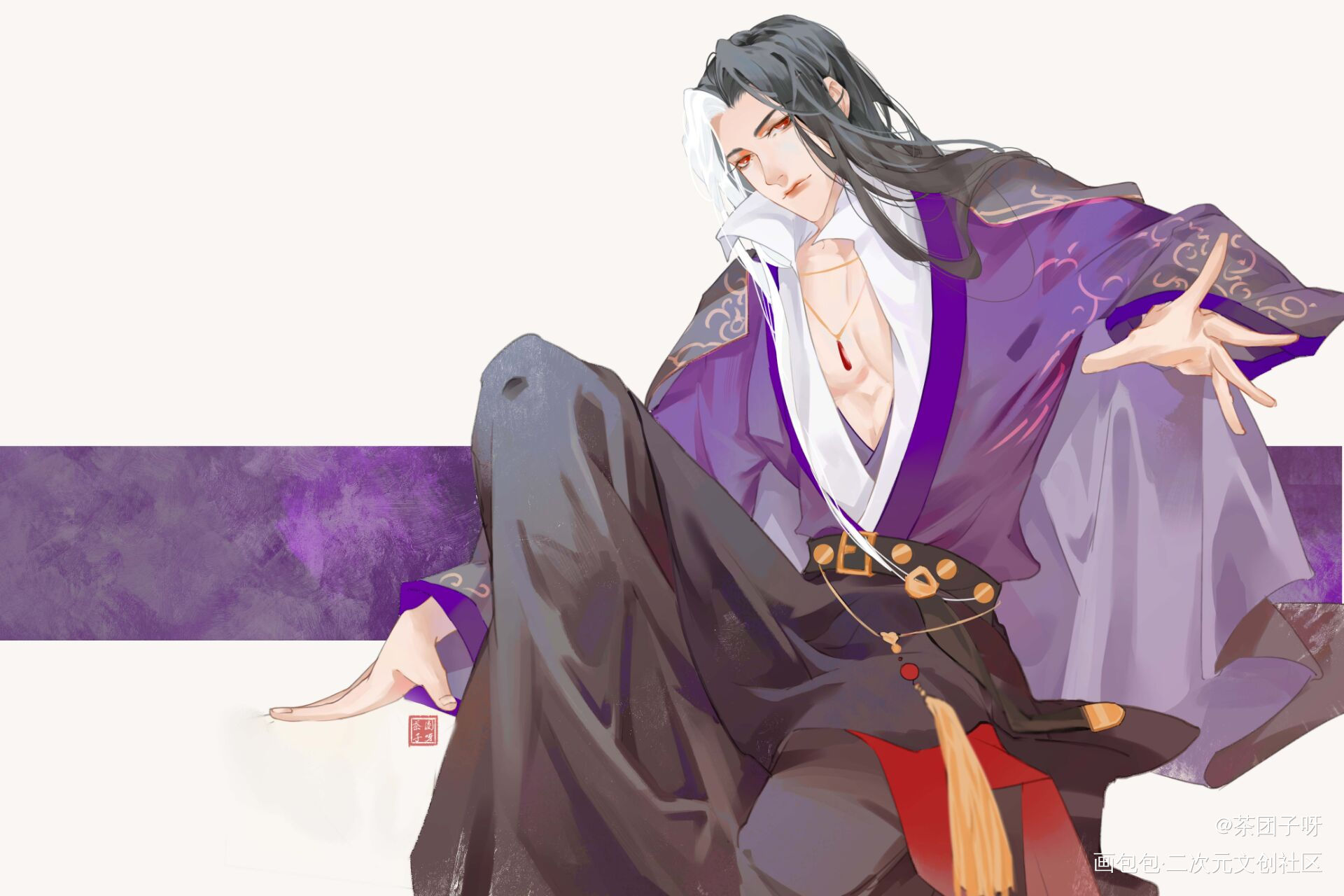 五旬老汉_山河剑心千秋晏无师绘画作品