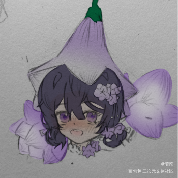 小苍兰拟人.续_铅笔摸鱼页绘画作品