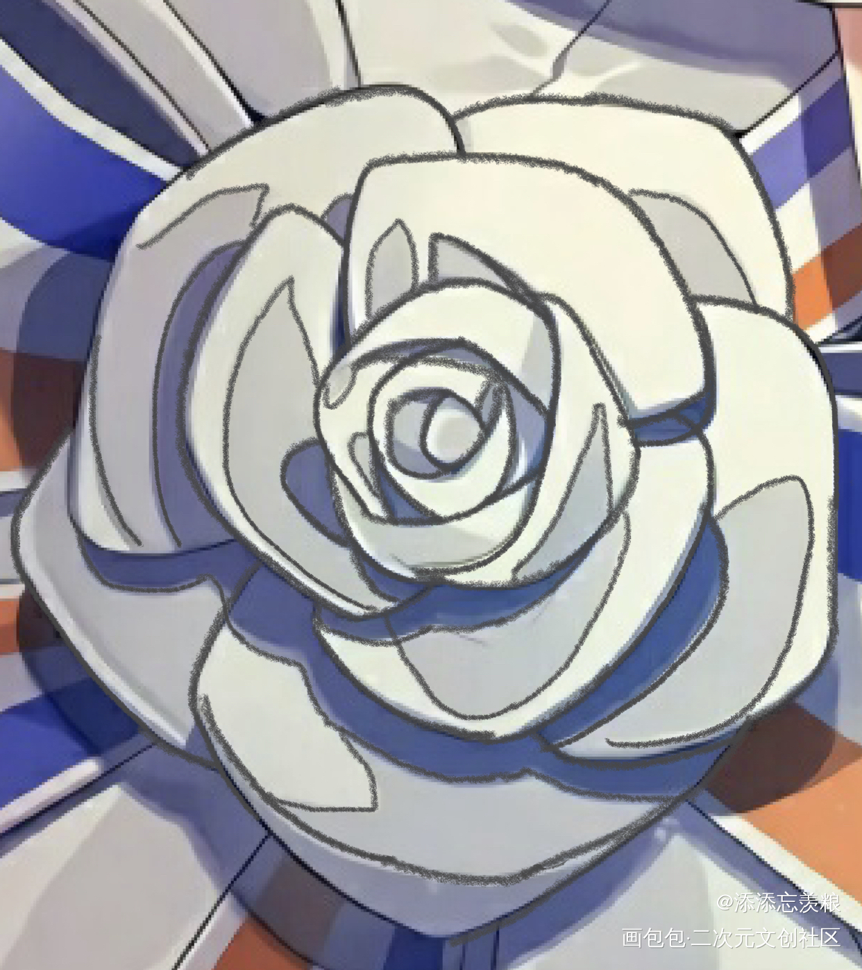 一朵美花_花画画临摹绘画作品