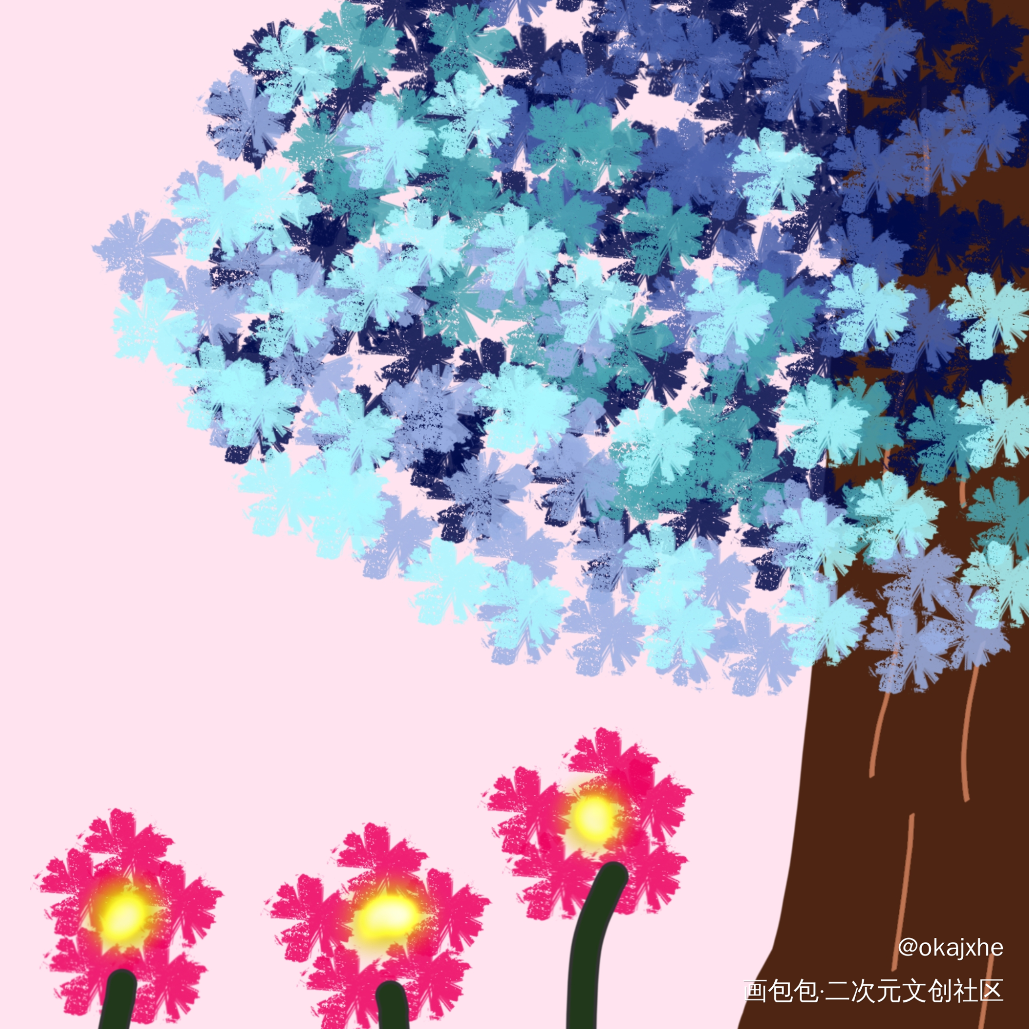 树花_手绘绘画作品