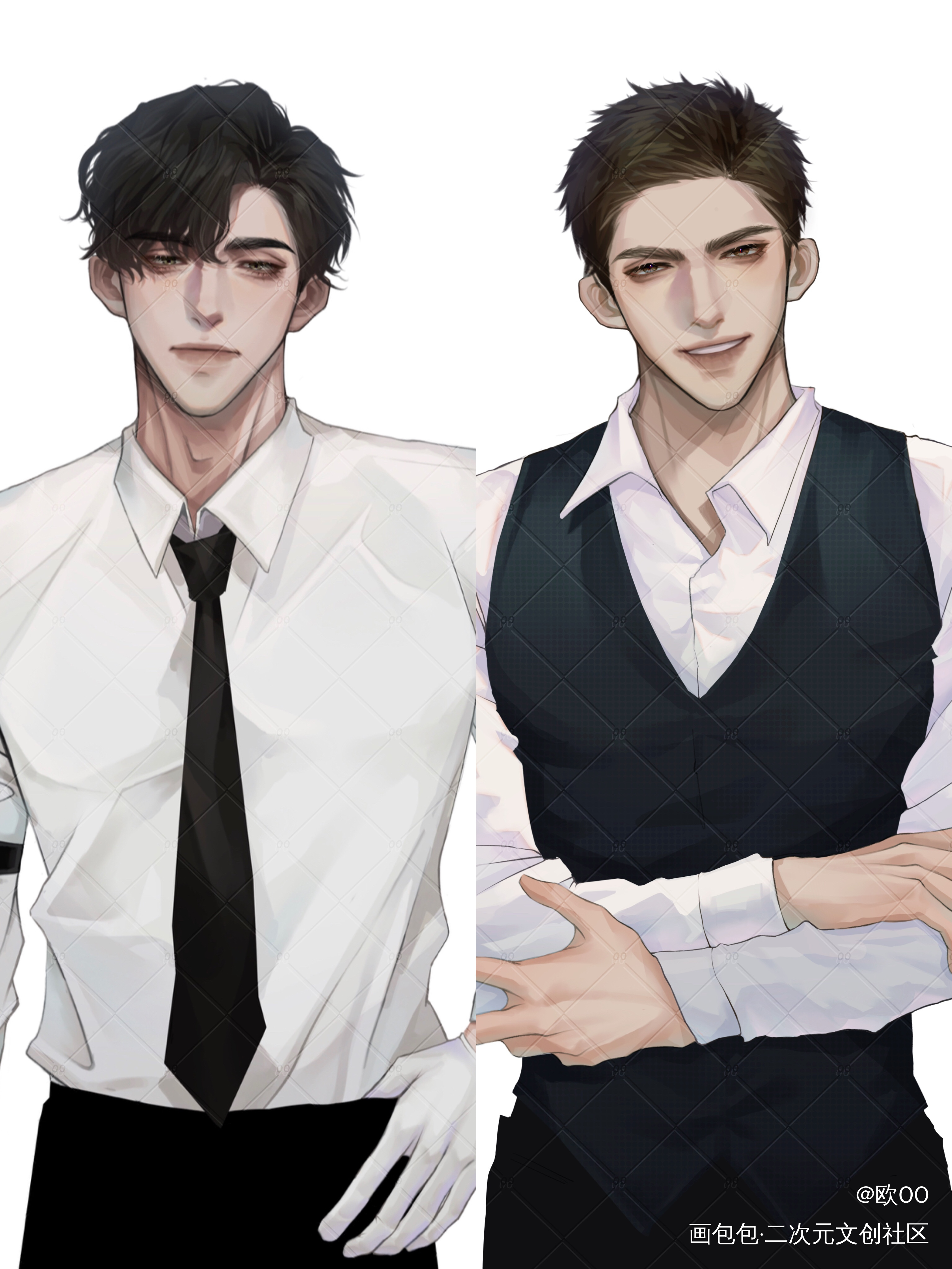 画了宫sir和四火_火焰戎装188男团宫任手绘绘画作品