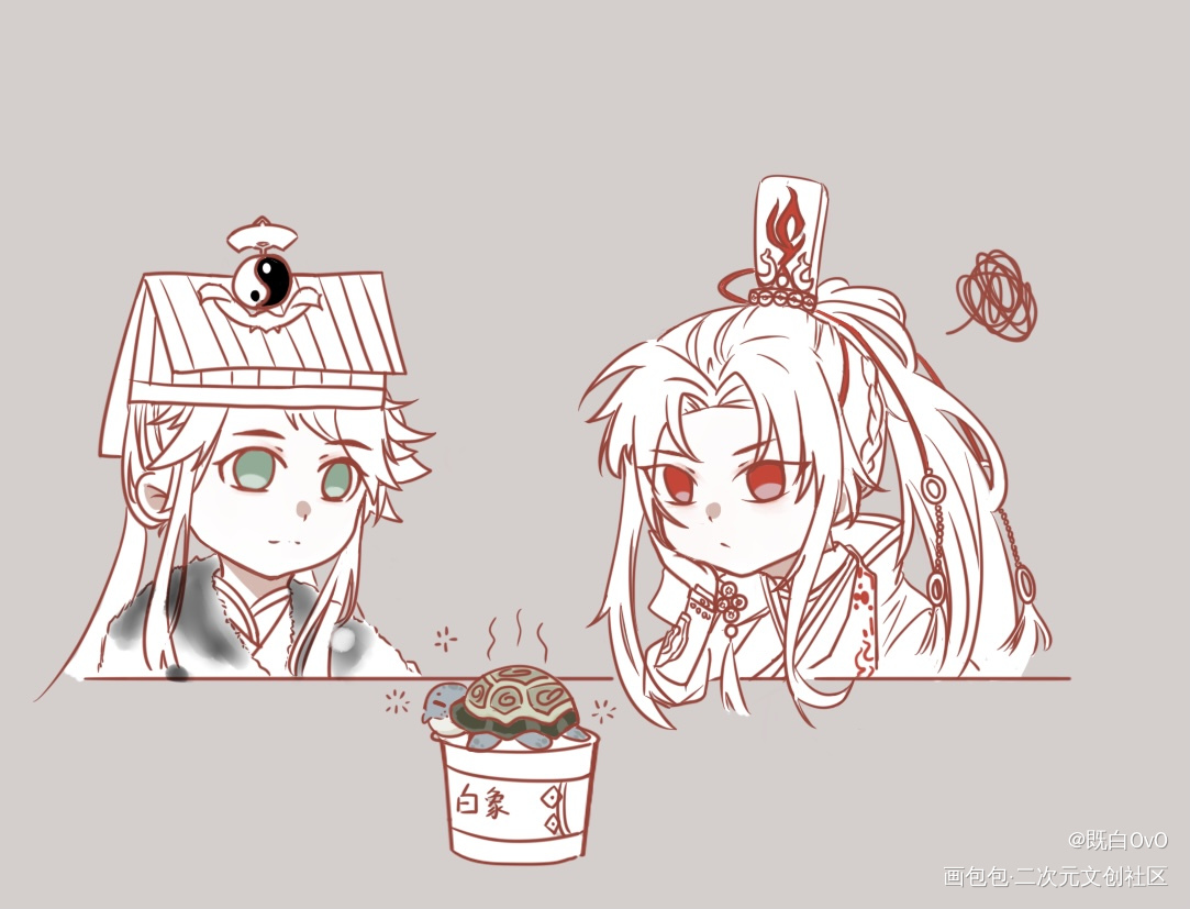 小乌龟泡面压_食物语板绘涂板绘绘画作品