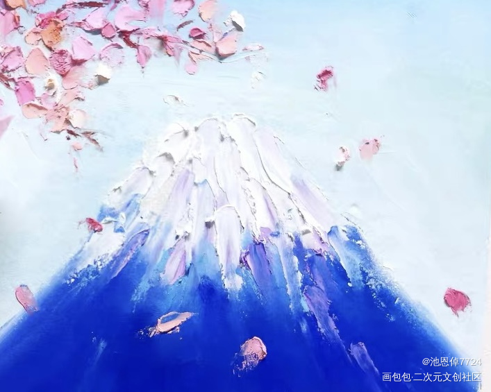 春樱开了_风景绘画作品