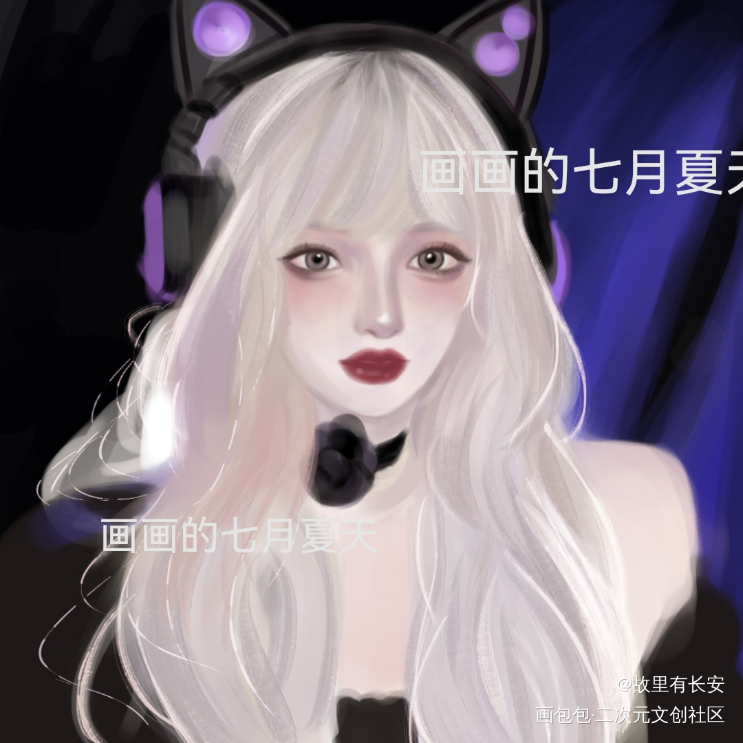 约稿啦，人像插画_彩色漫画绘画作品
