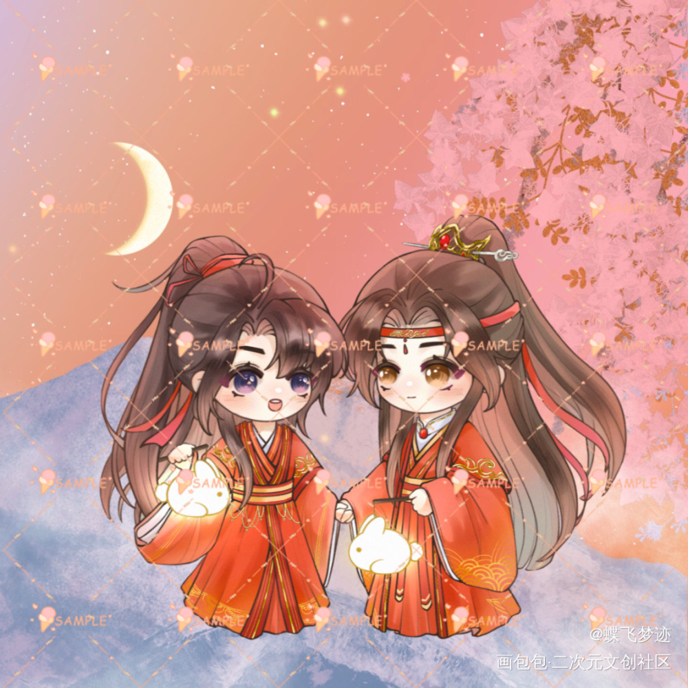 大婚忘羡_魔道祖师忘羡Q版我要上首推绘画作品