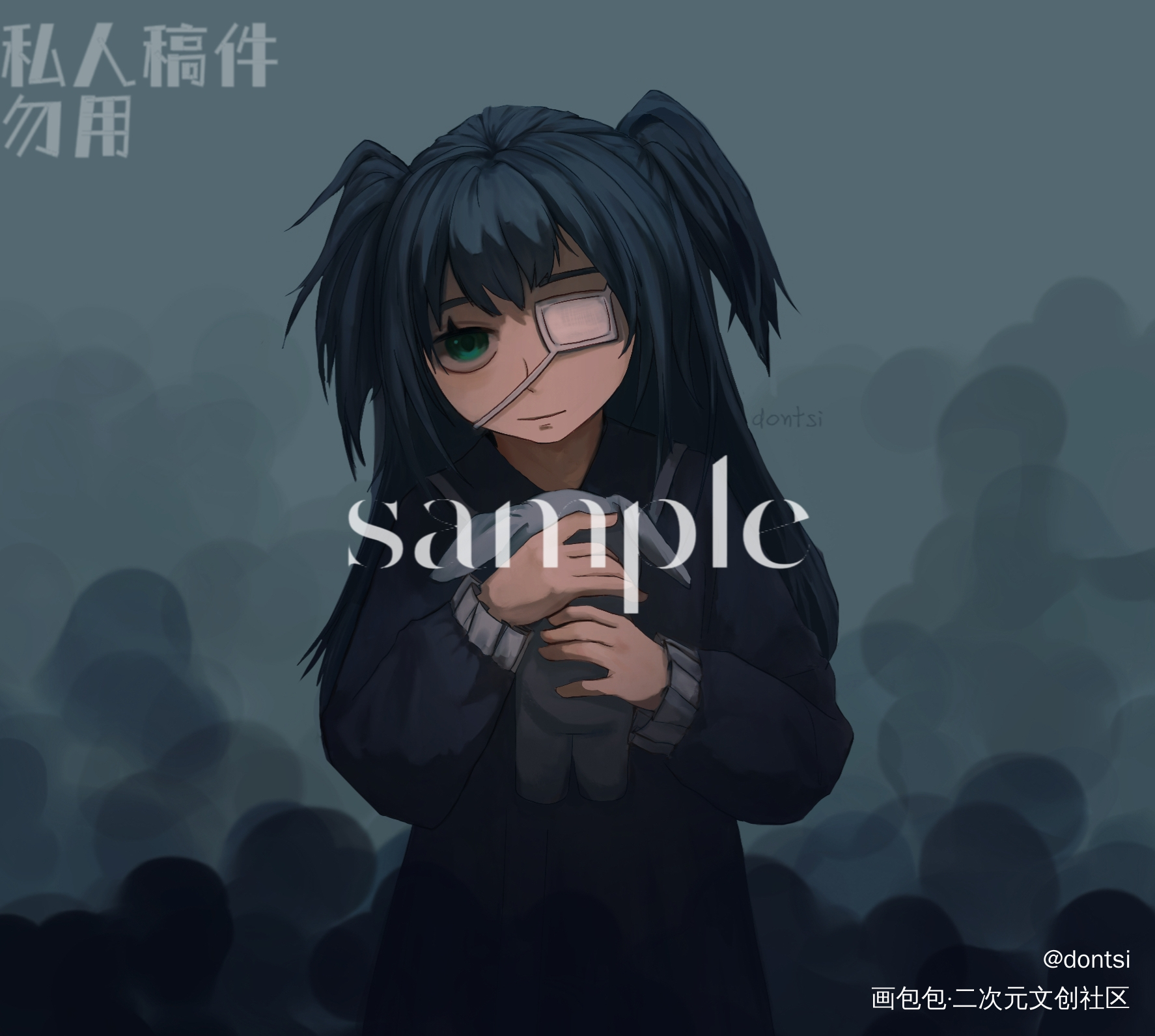 无偿_板绘涂无偿头像半身无偿绘画作品