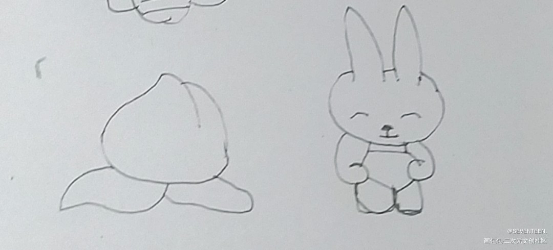 打卡_黑白简笔手绘绘画作品