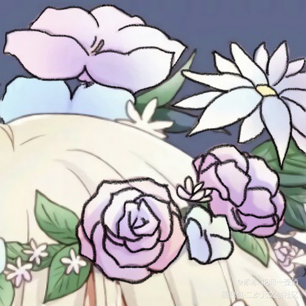 好多朵漂亮花花_花画画临摹绘画作品