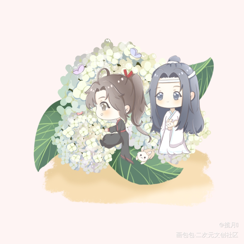 绣球花忘羡_魔道祖师忘羡绘画作品