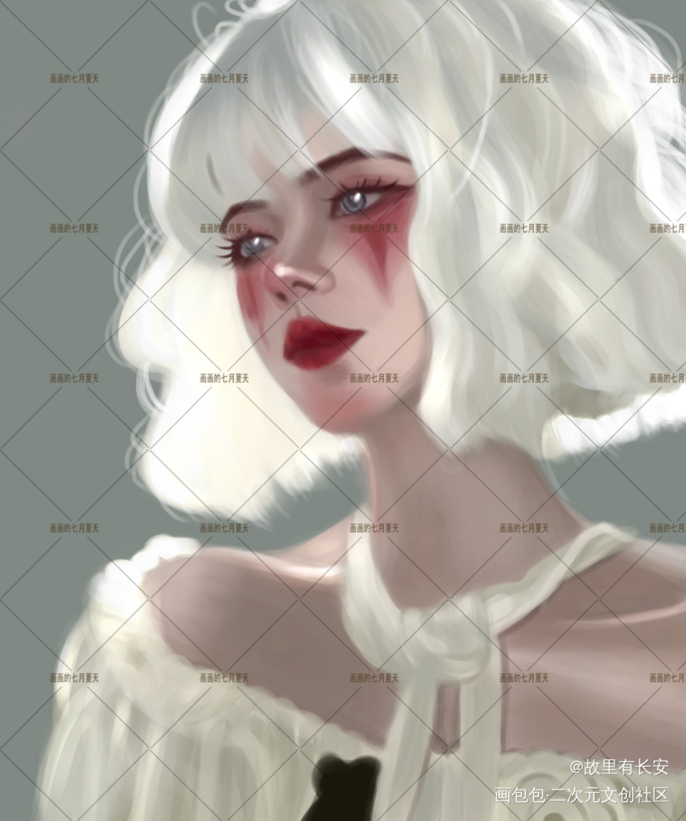 接稿_彩色漫画板绘涂绘画作品