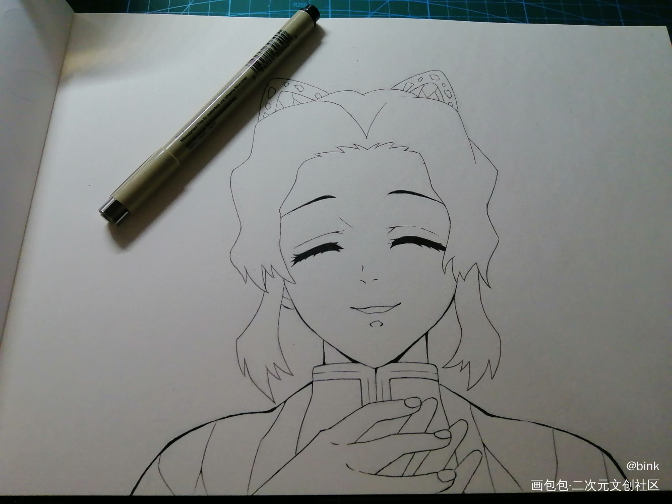 日常（三）_鬼灭之刃蝴蝶忍彩铅临摹绘画作品