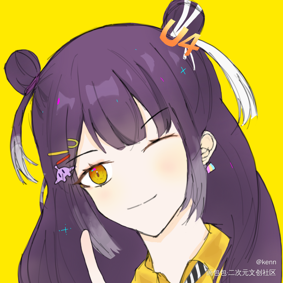 四葉_虚拟主播海妹四葉绘画作品