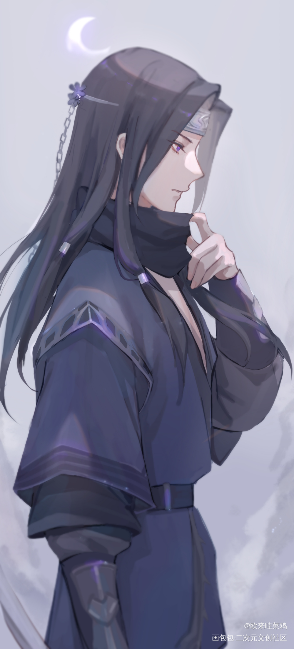 一梦江湖摸鱼_一梦江湖古风平涂暗香绘画作品