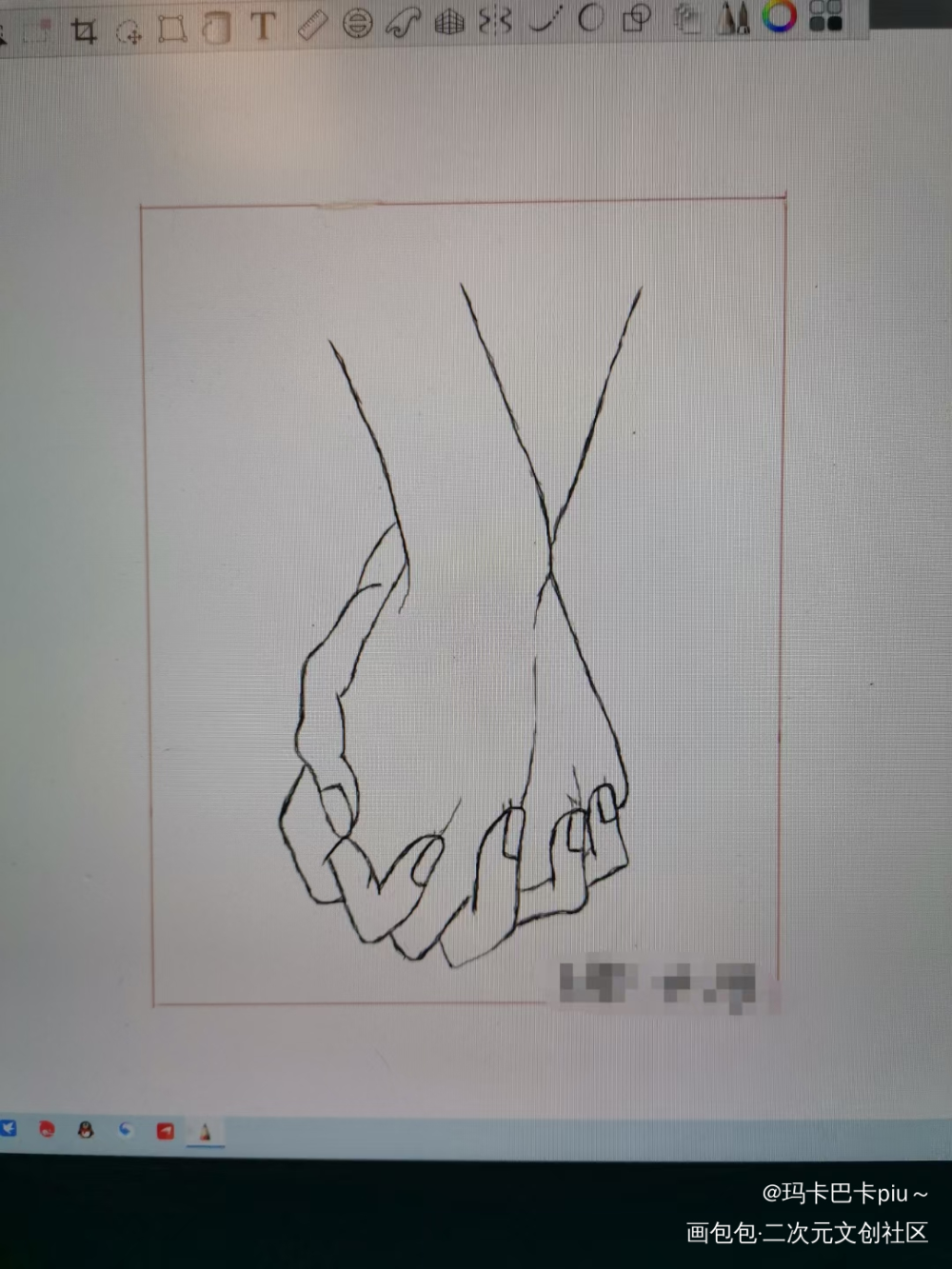 爱情_黑白简笔板绘绘画作品