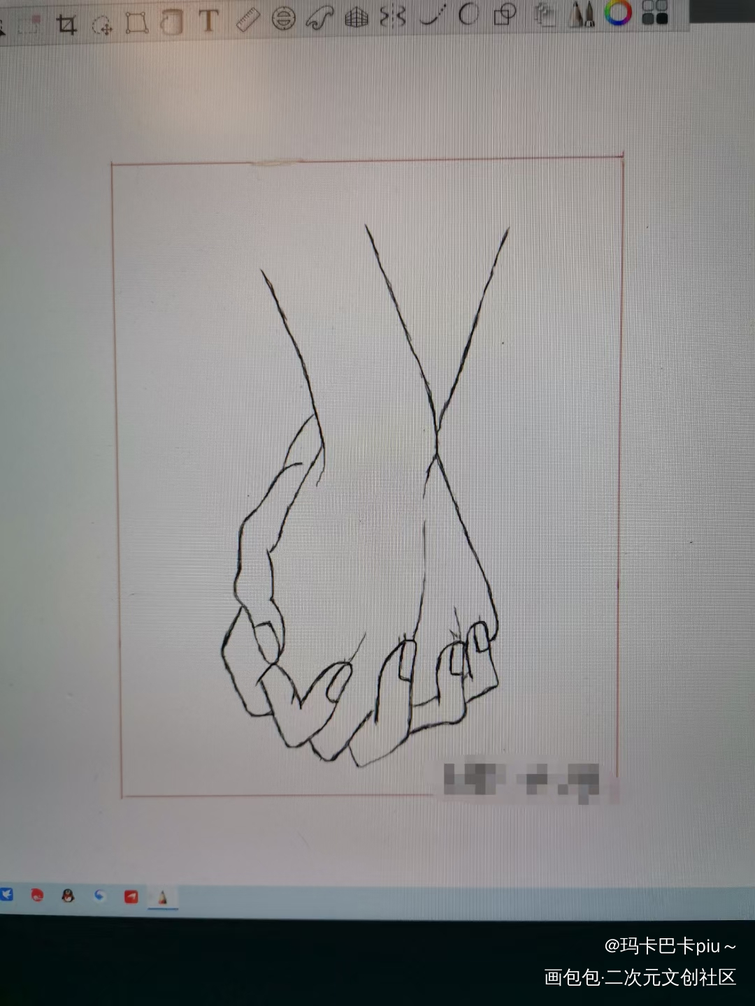 爱情_黑白简笔板绘绘画作品