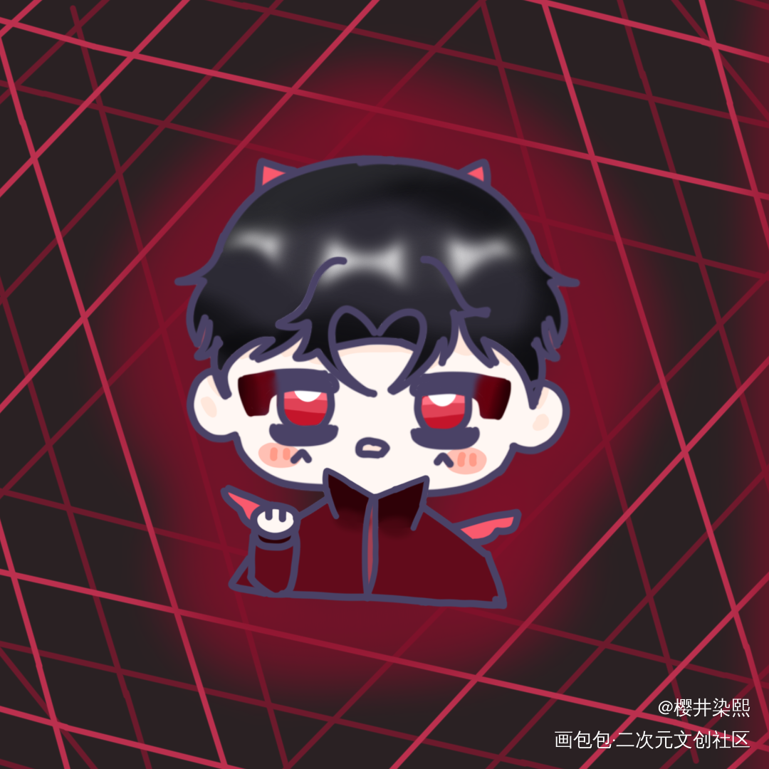 恶魔煎包_你却爱着一个傻逼李简简隋英Q版绘画绘画作品