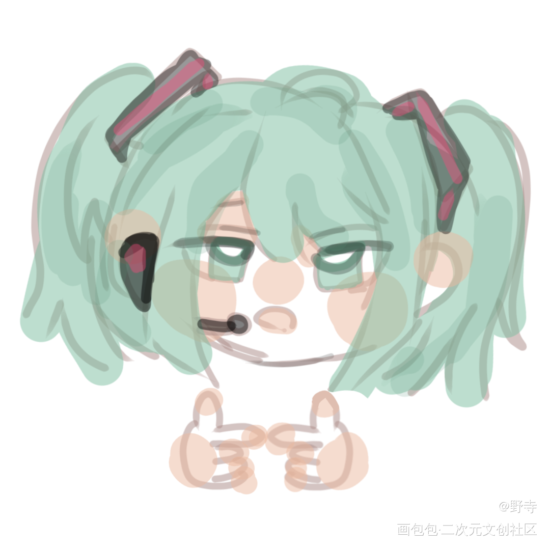 米库_初音ミク初音未来初音初音miku绘画作品