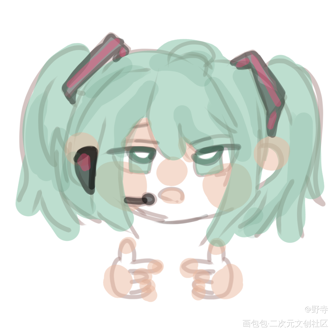 米库_初音ミク初音未来初音初音miku绘画作品