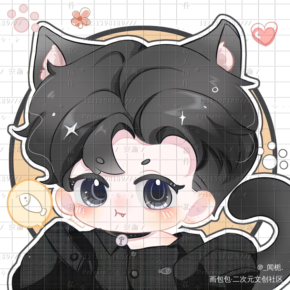 李喵喵x简喵喵_你却爱着一个傻逼188男团李简约稿绘画作品