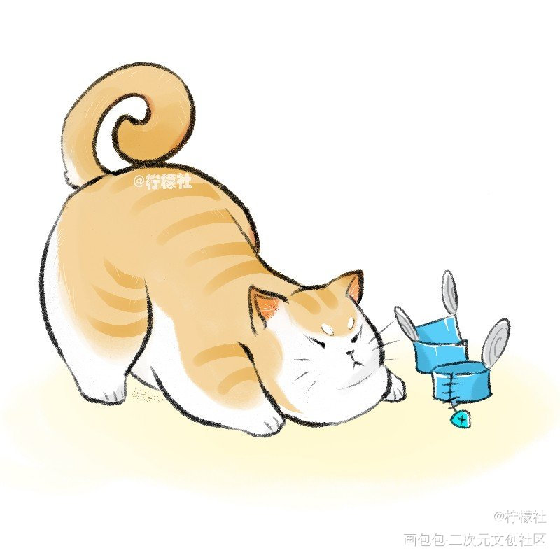 一只小胖橘_摸鱼页绘画作品