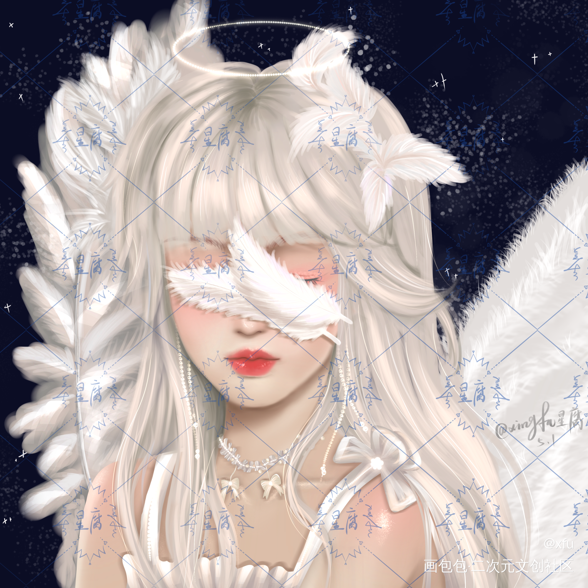 天使会降落人间吗_半厚涂procreate仙女绘画绘画作品
