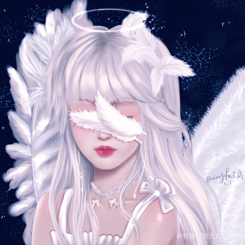 天使会降落人间吗_半厚涂procreate仙女绘画绘画作品