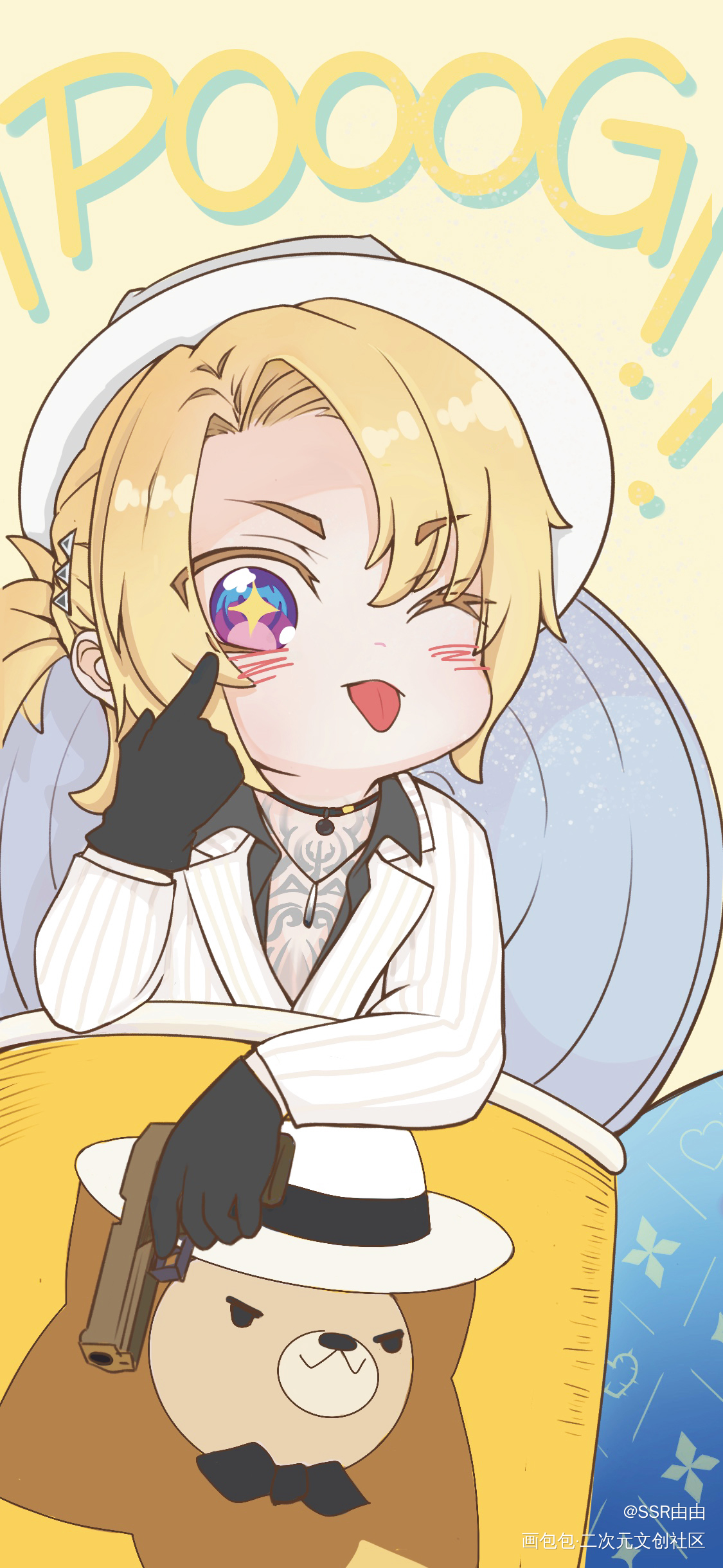 POOOOOOOOOG!!!_日系Q版同人luxiemLucakaneshiro绘画作品