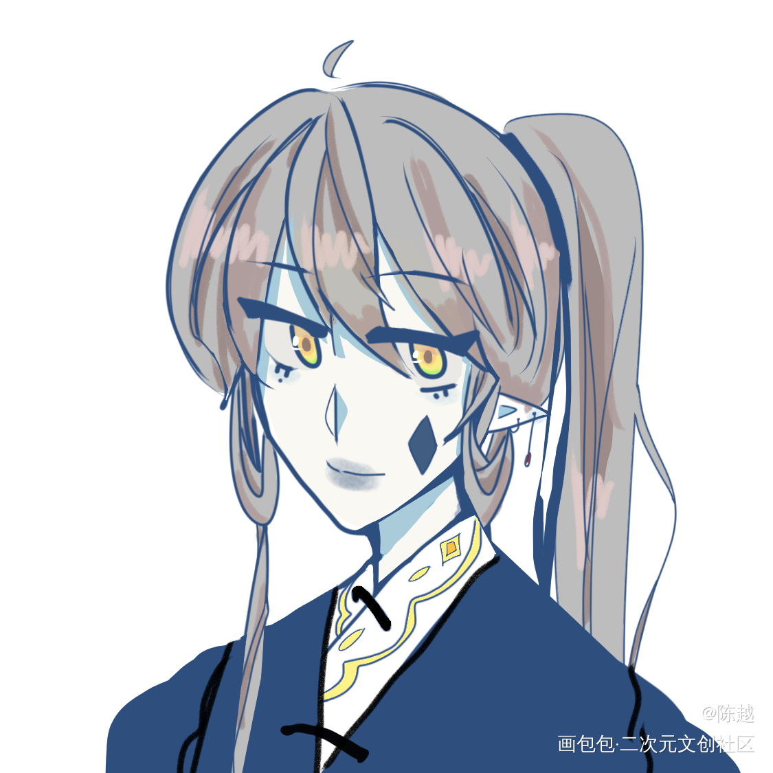 是自家的oc_板绘涂绘画作品