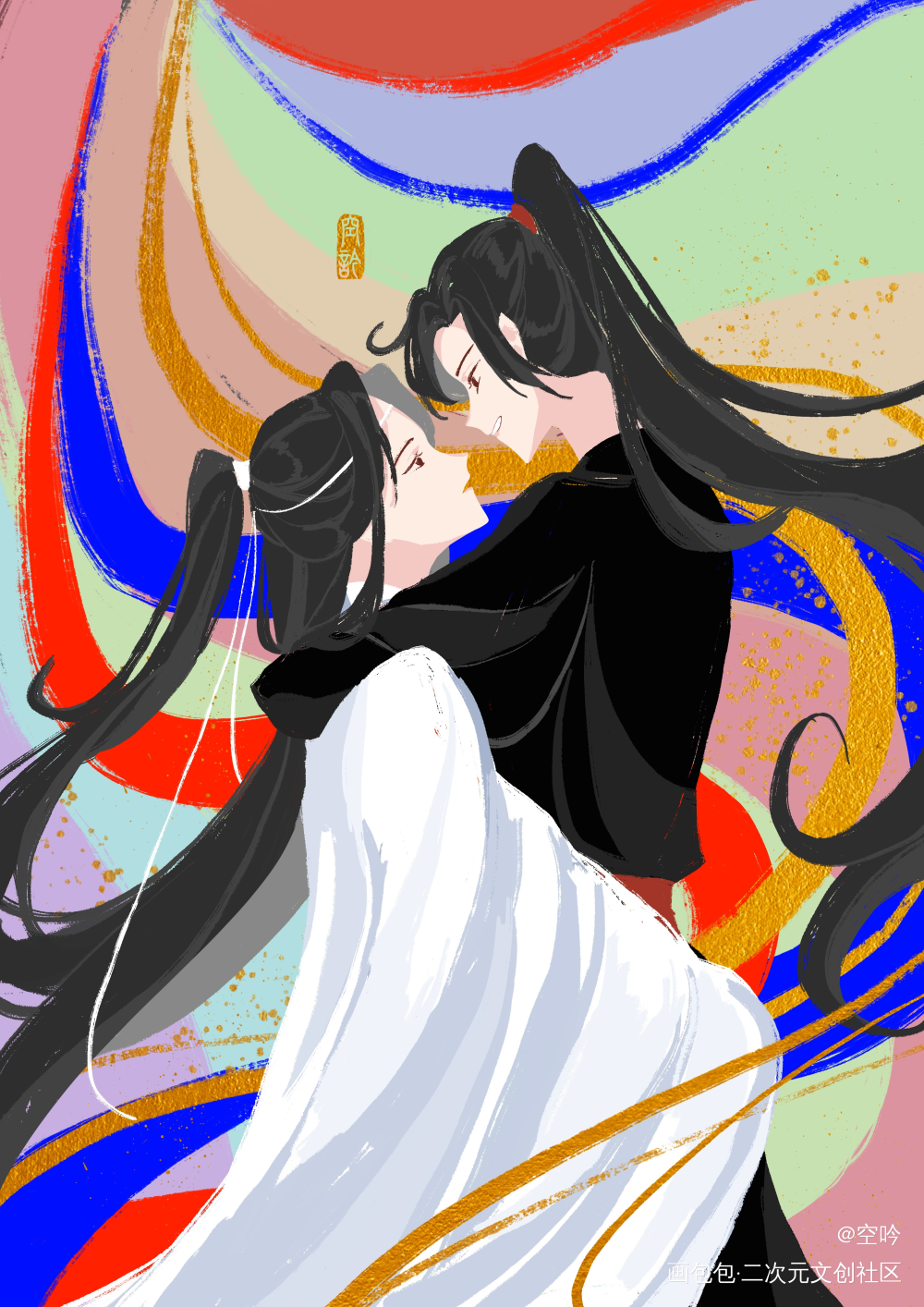 只是摸个鱼不知道起啥标题_魔道祖师忘羡绘画作品