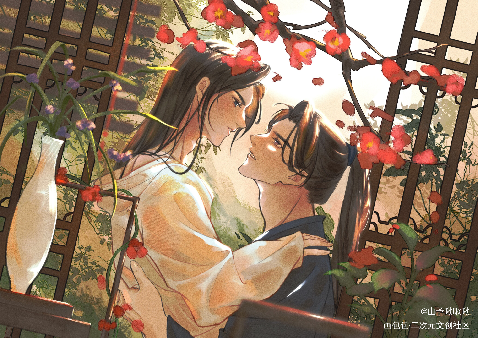 之前的墨燃生贺_二哈和他的白猫师尊燃晚墨燃楚晚宁古风厚涂绘画作品