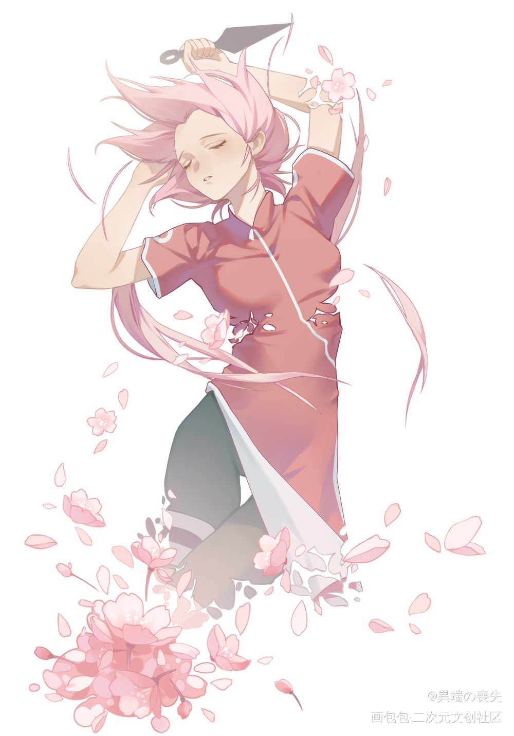 生まれ変わる_火影忍者春野樱板绘涂插画火影同人火影忍者疾风传绘画