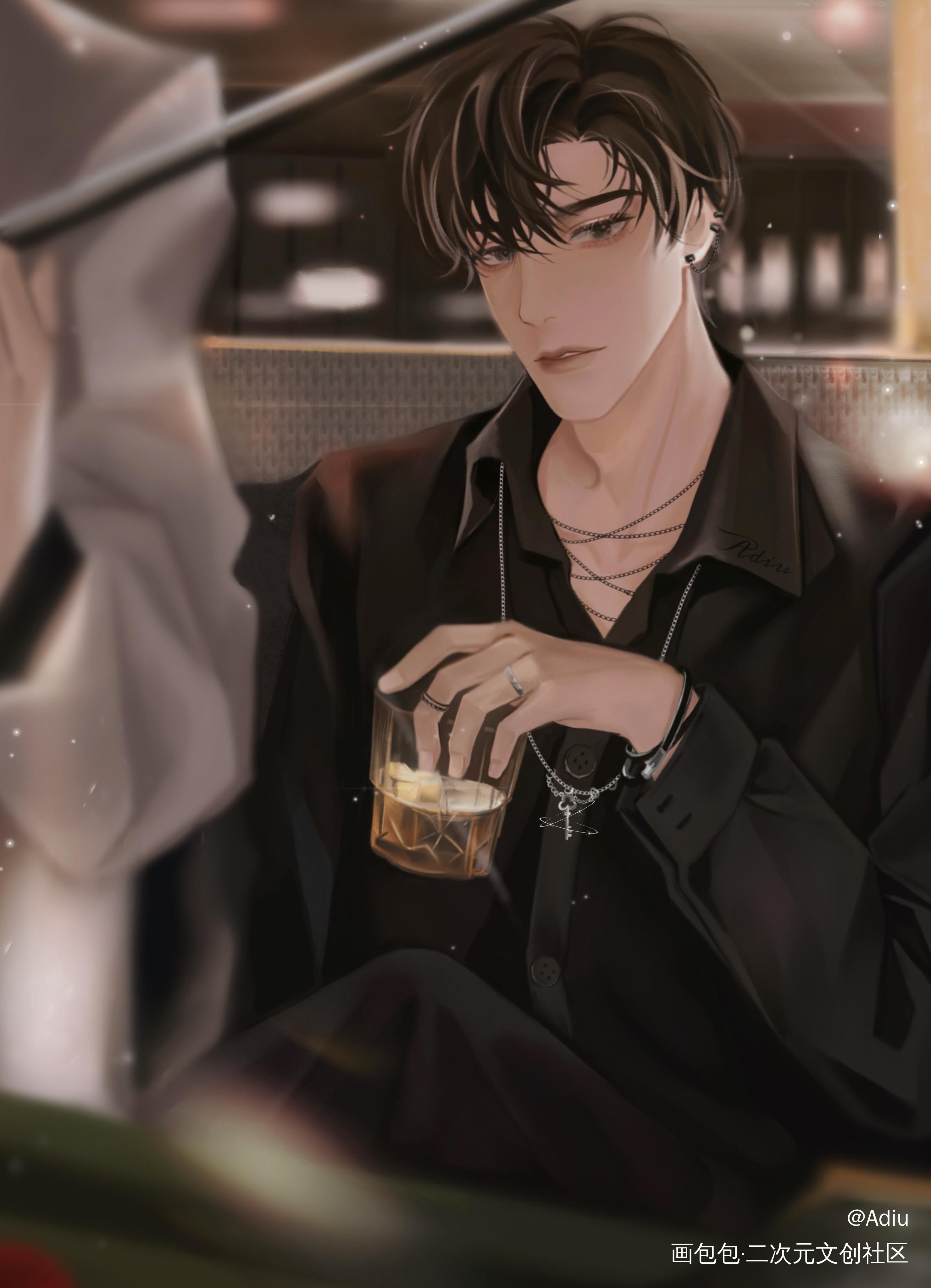 珩珩_我只喜欢你的人设自习周自珩绘画作品