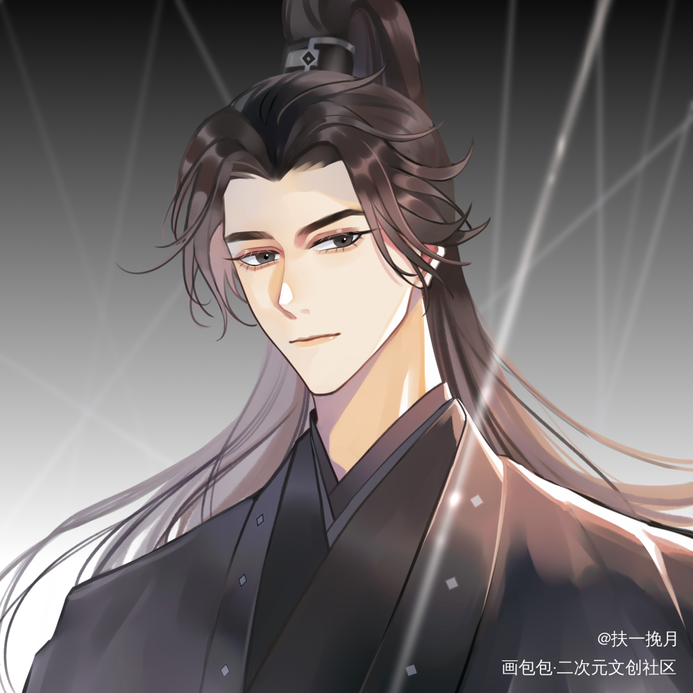 三千烦丝_古风厚涂头像绘画绘画作品