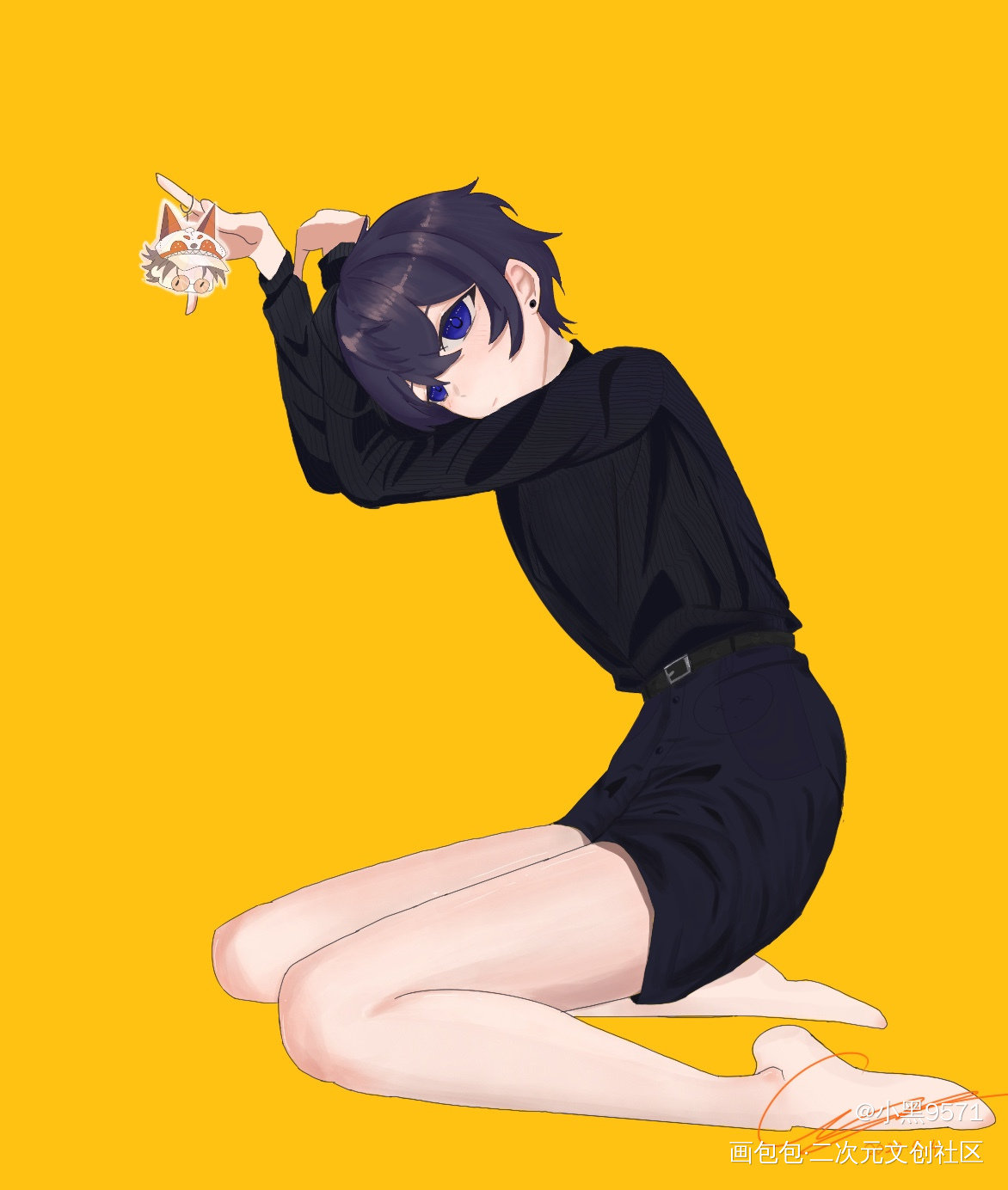 shoto i l u_虚拟主播平涂shoto板绘绘画作品