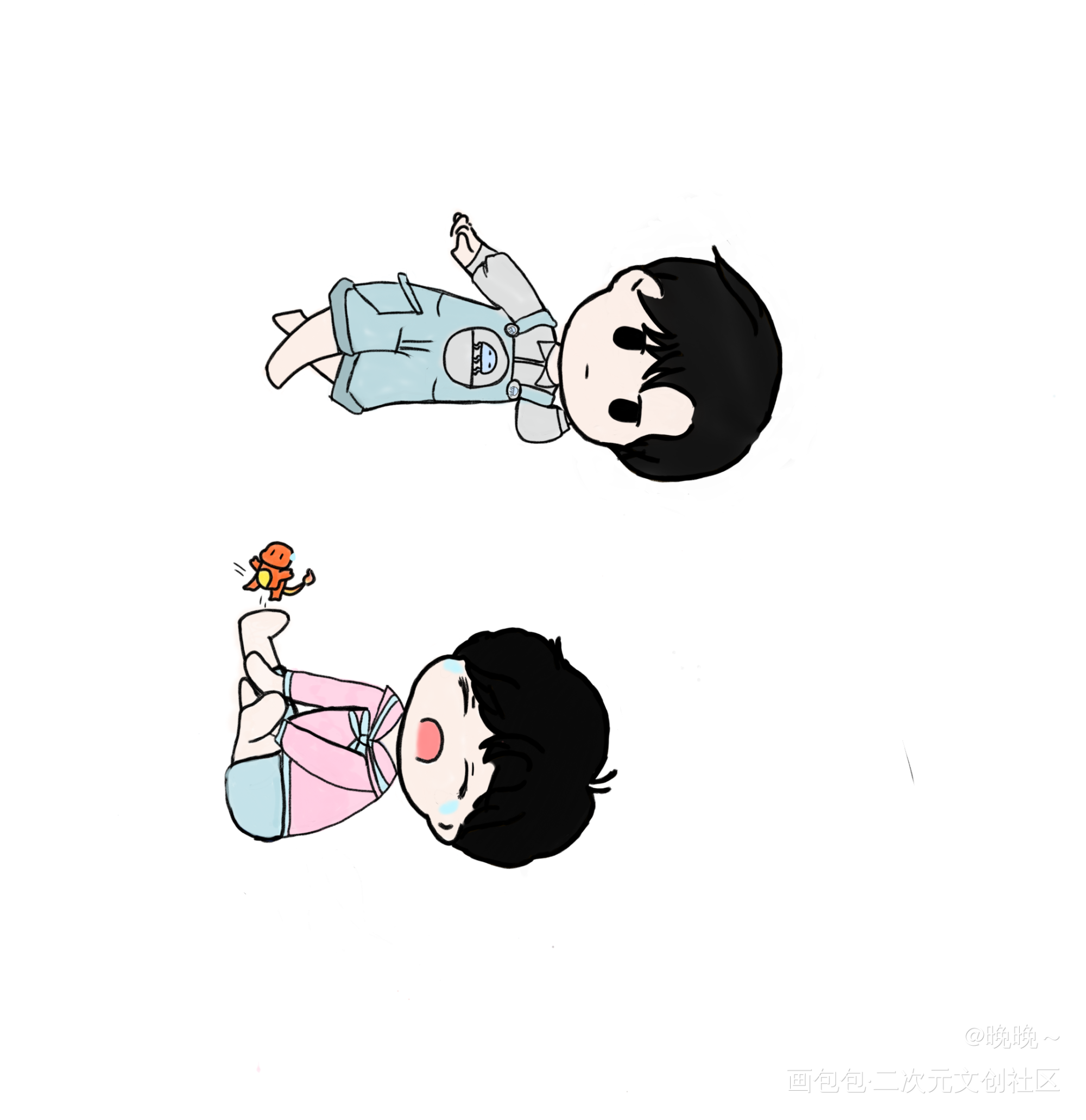 上课突发奇想摸着玩～_病案本绘画作品