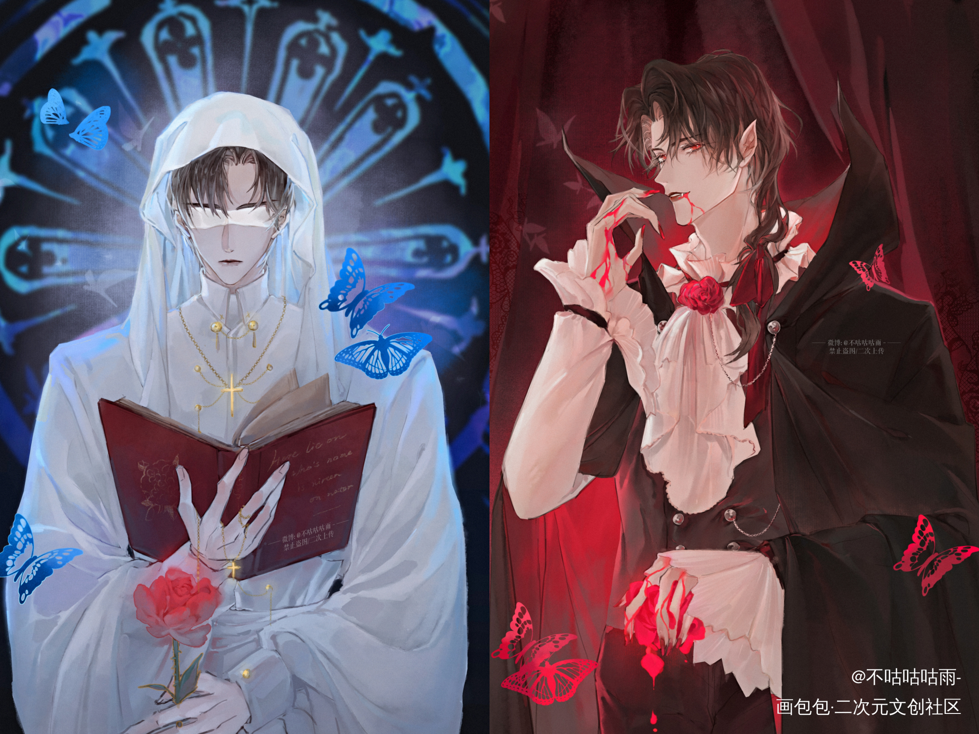 病案本 吸血鬼pa_病案本绘画作品